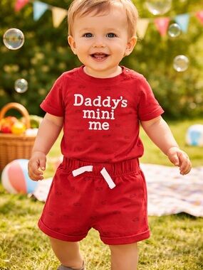 Garanimals Infant Boys 2 pc Short Set. Size 0-3 mo.  Like new.